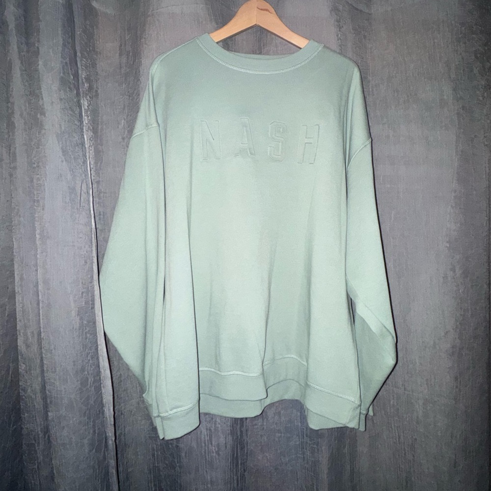 NASH Embossed Mint Crewneck Sweatshirt - Men's